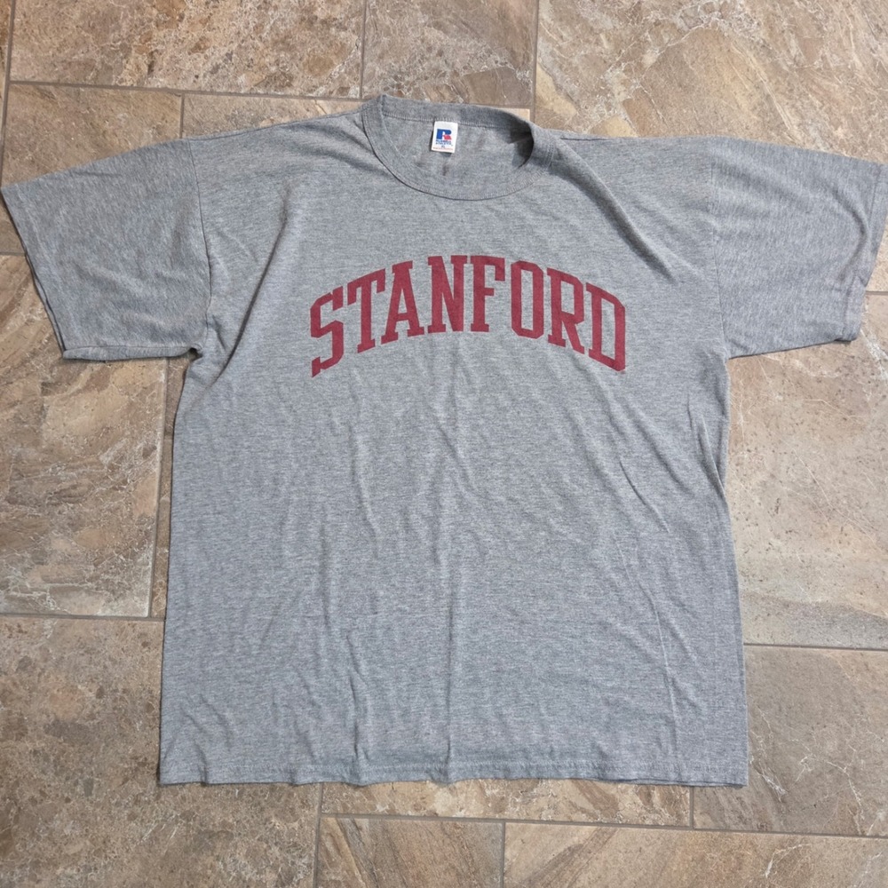 Russell Athletic Stanford University T-Shirt Mens XL Gray‎ Tee
